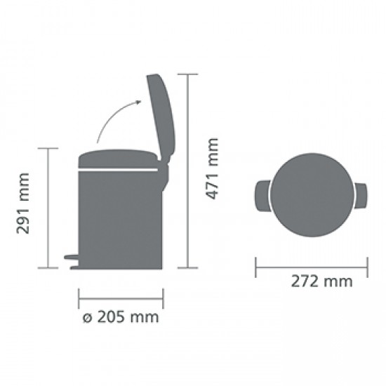 Кош за смет с педал Brabantia NewIcon 5L, Soft Beige Кош за смет с педал Brabantia NewIcon 5L, Soft Beige
