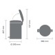 Кош за смет с педал Brabantia NewIcon 20L, Mineral Cosy Brown Кош за смет с педал Brabantia NewIcon 20L, Mineral Cosy Brown