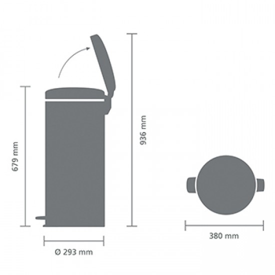Кош за смет с педал Brabantia NewIcon 30L, Soft Beige Кош за смет с педал Brabantia NewIcon 30L, Soft Beige