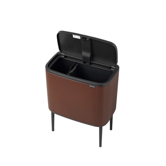Кош за смет Brabantia Bo Touch 11+23L, Mineral Cosy Brown Кош за смет Brabantia Bo Touch 11+23L, Mineral Cosy Brown