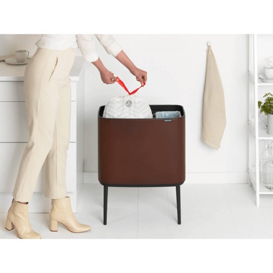 Кош за смет Brabantia Bo Touch 11+23L, Mineral Cosy Brown Кош за смет Brabantia Bo Touch 11+23L, Mineral Cosy Brown