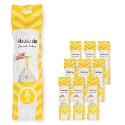 Торба за кош Brabantia PerfectFit Sort&Go/Touch размер A, 3L, 200 броя, кутия