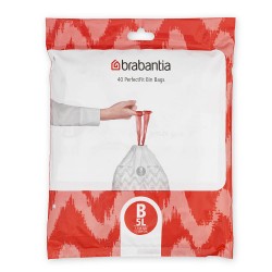 Торба за кош Brabantia PerfectFit Slide/Paper Bin размер B, 5L, 40 броя, пакет