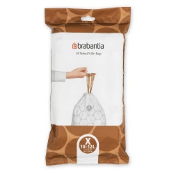 Торба за кош Brabantia PerfectFit NewIcon/Bo N размер X, 10-12L, 40 броя, пакет