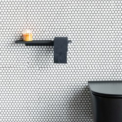 Държач за тоалетна хартия с рафт Brabantia MindSet Mineral Infinite Grey