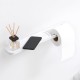 Държач за тоалетна хартия с рафт Brabantia MindSet Mineral Fresh White