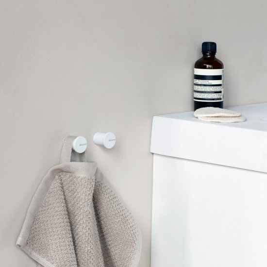 Комплект закачалка за кърпа Brabantia MindSet Mineral Fresh White 2 броя