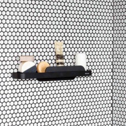 Рафт за душ с приставка за почистване Brabantia MindSet Dark Grey