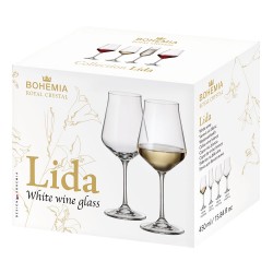 Чаша за вино Bohemia Royal Lida 450ml, 6 броя