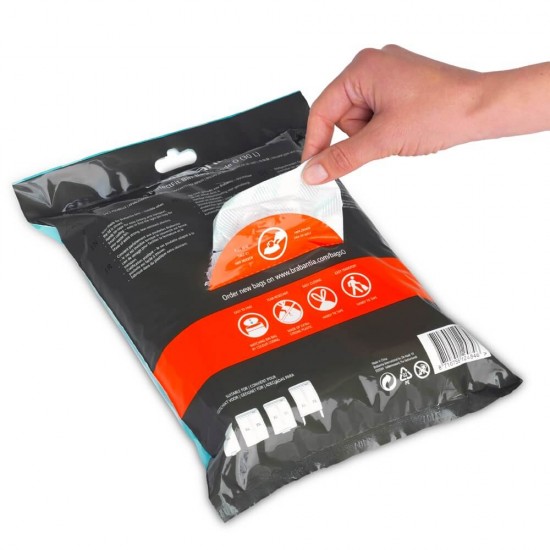 Торба за кош Brabantia PerfectFit FlatBack+/Bo, размер O, 30L, 40 броя, пакет Торба за кош Brabantia PerfectFit FlatBack+/Bo, размер O, 30L, 40 броя, пакет