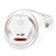 Разклонител Muhler с ключ, 3 гн., +2X USB порта тип А+C, с опция за монтаж