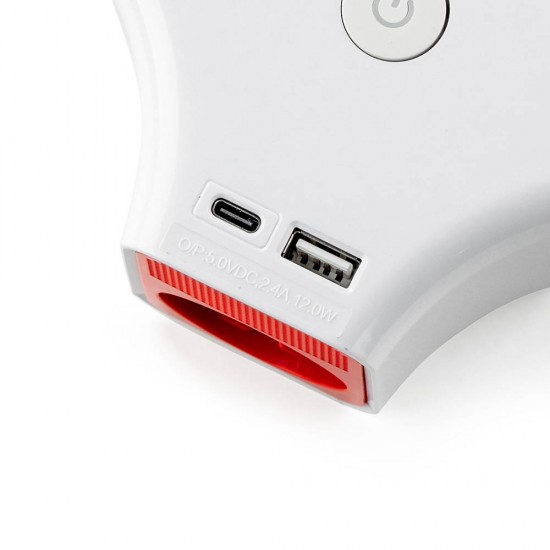 Разклонител Muhler с ключ, 3 гн., +2X USB порта тип А+C, с опция за монтаж