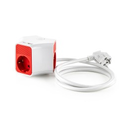 Разклонител Muhler с ключ, 3 гн., +2X USB порта тип А+C, с опция за монтаж