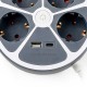Разклонител кръг Muhler с ключ, 4 гн. ,2X USB порта тип А и C Разклонител кръг Muhler с ключ, 4 гн. ,2X USB порта тип А и C