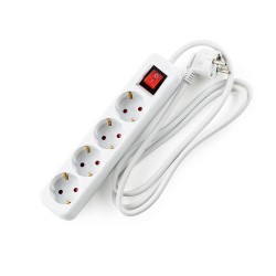 Разклонител Muhler с ключ, 4G, 1.5mm2,  1.5m дължина