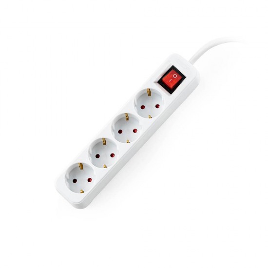 Разклонител Muhler с ключ, 4G, 1.5mm2, 1.5m дължина Разклонител Muhler с ключ, 4G, 1.5mm2, 1.5m дължина