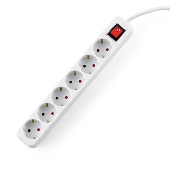 Разклонител Muhler с ключ, 6G, 1.5mm2, 1.5m дължина Разклонител Muhler с ключ, 6G, 1.5mm2, 1.5m дължина