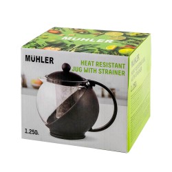 Кана с цедка Muhler MR-8126GJS 1.25L, зелена
