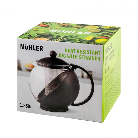 Кана с цедка Muhler MR-8126GJS 1.25L, зелена Кана с цедка Muhler MR-8126GJS 1.25L, зелена