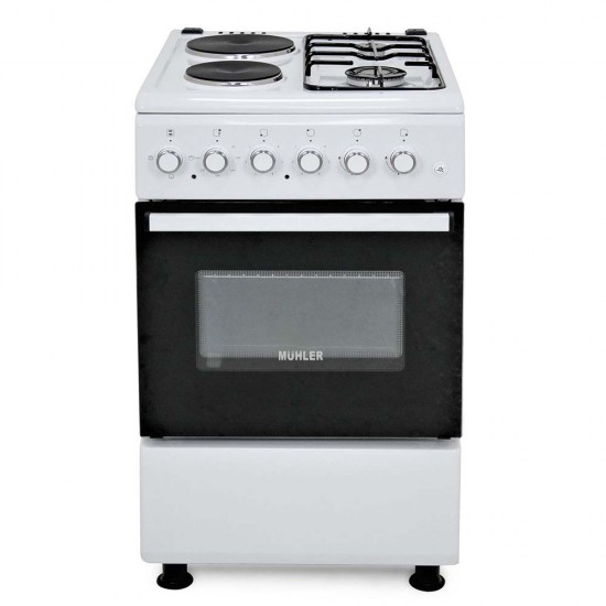 Голяма готварска печка Muhler ELC-500G, 2Г+2Е Голяма готварска печка Muhler ELC-500G, 2Г+2Е
