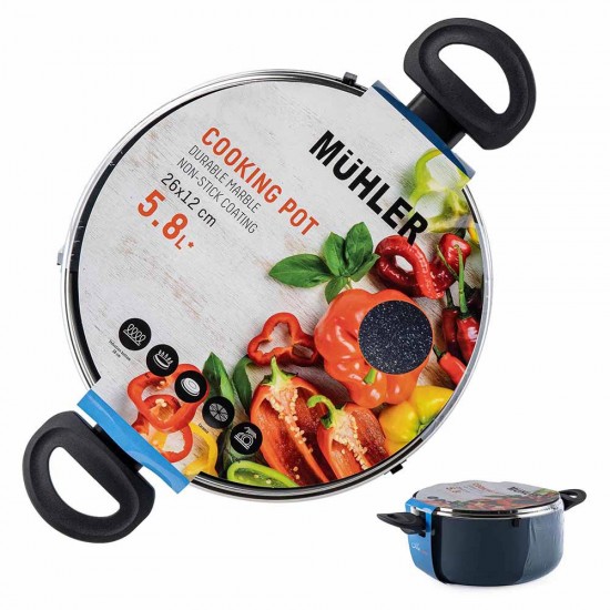 Тенджера Muhler Nia MR-2644 26x12cm, 5.8L. Тенджера Muhler Nia MR-2644 26x12cm, 5.8L.