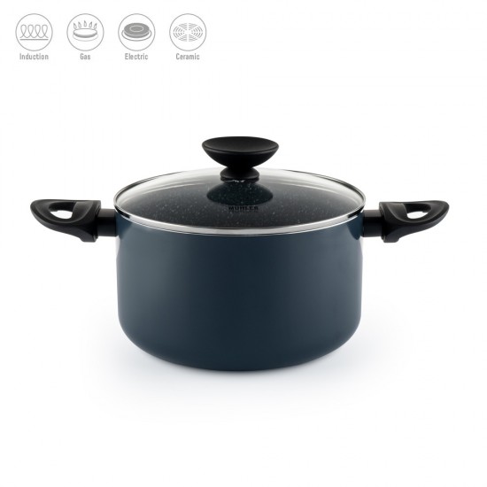 Тенджера дълбока Muhler Nia MR-2245D 22x13cm, 4.5L. Тенджера дълбока Muhler Nia MR-2245D 22x13cm, 4.5L.