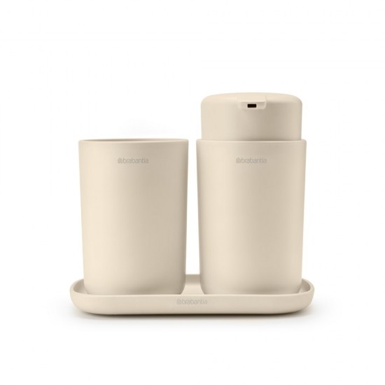 Комплект аксесоари за баня Brabantia ReNew Soft Beige 3 части Комплект аксесоари за баня Brabantia ReNew Soft Beige 3 части