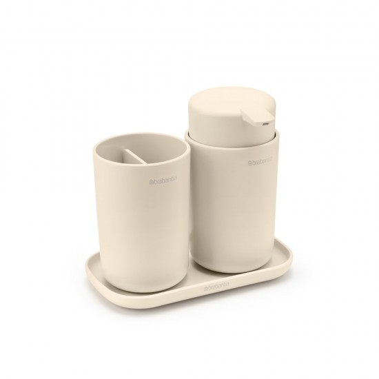 Комплект аксесоари за баня Brabantia ReNew Soft Beige 3 части Комплект аксесоари за баня Brabantia ReNew Soft Beige 3 части