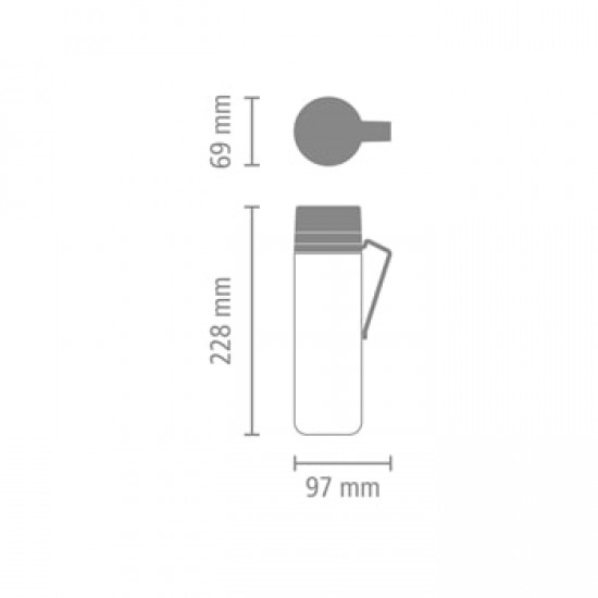 Бутилка Brabantia Make&Take 500ml Light Grey, с цедка Бутилка Brabantia Make&Take 500ml Light Grey, с цедка