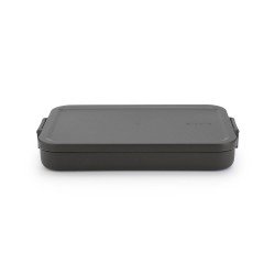 Кутия за обяд Brabantia Make&Take 1.1L, Dark Grey, плоска