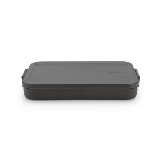 Кутия за обяд Brabantia Make&Take 1.1L, Dark Grey, плоска Кутия за обяд Brabantia Make&Take 1.1L, Dark Grey, плоска