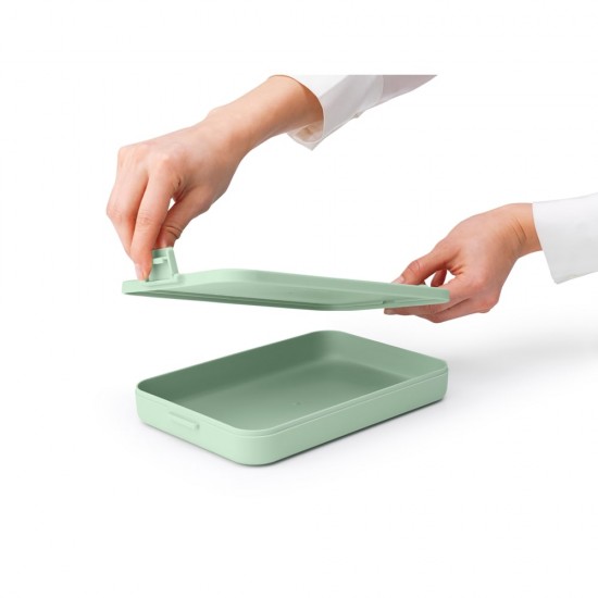 Кутия за обяд Brabantia Make&Take 1.1L, Jade Green, плоска Кутия за обяд Brabantia Make&Take 1.1L, Jade Green, плоска