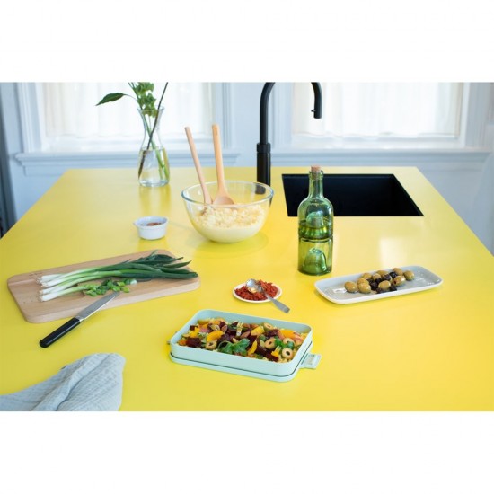 Кутия за обяд Brabantia Make&Take 1.1L, Jade Green, плоска Кутия за обяд Brabantia Make&Take 1.1L, Jade Green, плоска