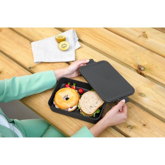 Кутия за обяд Brabantia Make&Take 2L, Dark Grey Кутия за обяд Brabantia Make&Take 2L, Dark Grey