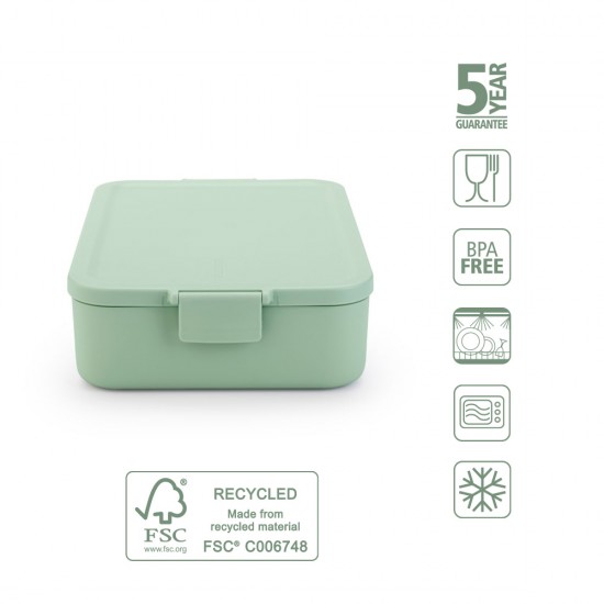 Кутия за обяд Brabantia Make&Take 2L, Jade Green Кутия за обяд Brabantia Make&Take 2L, Jade Green