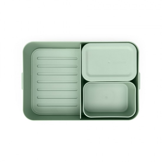 Кутия за обяд Brabantia Make&Take 2L, Jade Green, с разделители Кутия за обяд Brabantia Make&Take 2L, Jade Green, с разделители