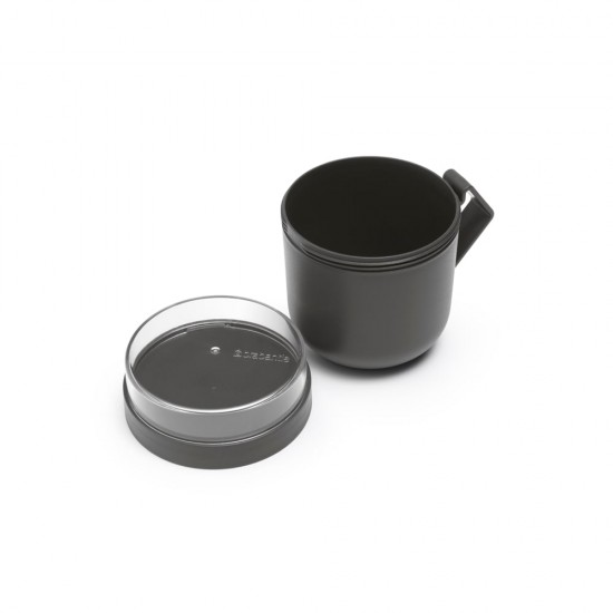 Чаша с капак Brabantia Make&Take 600ml, Dark Grey Чаша с капак Brabantia Make&Take 600ml, Dark Grey