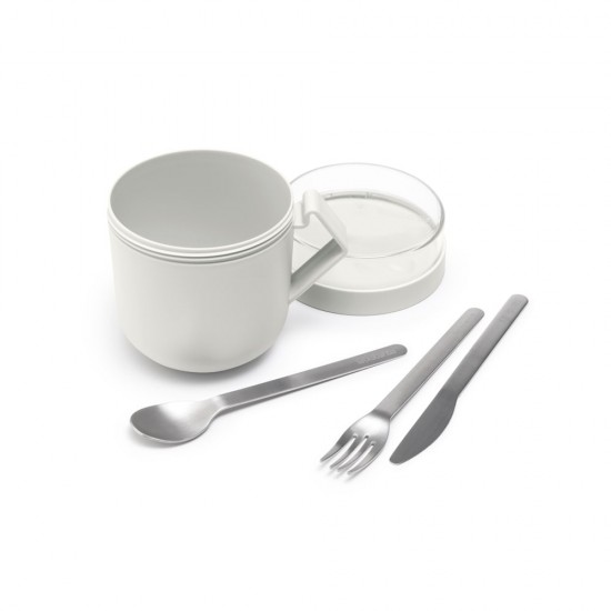 Чаша с капак Brabantia Make&Take 600ml, Light Grey Чаша с капак Brabantia Make&Take 600ml, Light Grey