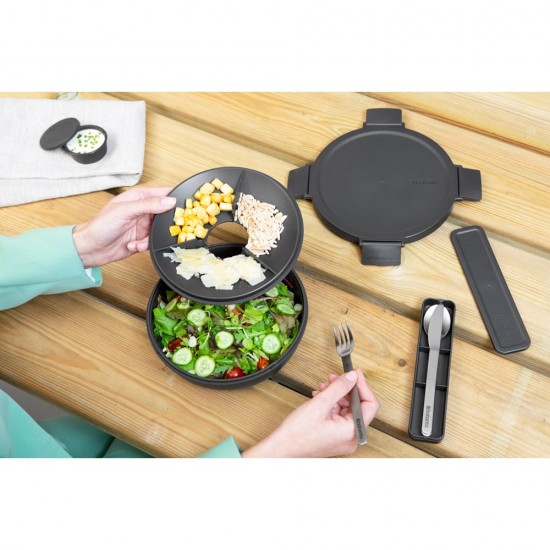 Купа за салата Brabantia Make&Take 1.3L, Dark Grey Купа за салата Brabantia Make&Take 1.3L, Dark Grey