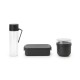 Комплект за закуска Brabantia Make&Take 3 части, Dark Grey, бутилка,купа,кутия Комплект за закуска Brabantia Make&Take 3 части, Dark Grey, бутилка,купа,кутия