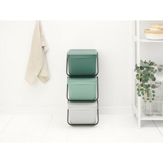 Кош за смет за разделно събиране Brabantia Sort&Go Stackable 20L, Fir Green Кош за смет за разделно събиране Brabantia Sort&Go Stackable 20L, Fir Green
