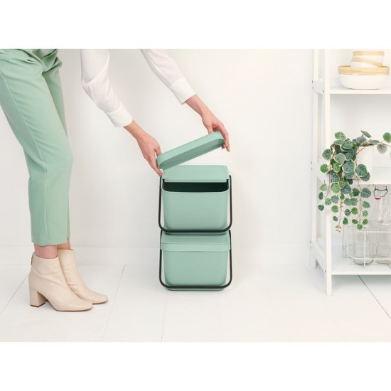 Кош за смет за разделно събиране Brabantia Sort&Go Stackable 20L, Jade Green Кош за смет за разделно събиране Brabantia Sort&Go Stackable 20L, Jade Green