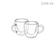Чаша за еспресо с дръжка Luigi Ferrero Coffeina FR-8014 90ml, 2 броя Чаша за еспресо с дръжка Luigi Ferrero Coffeina FR-8014 90ml, 2 броя