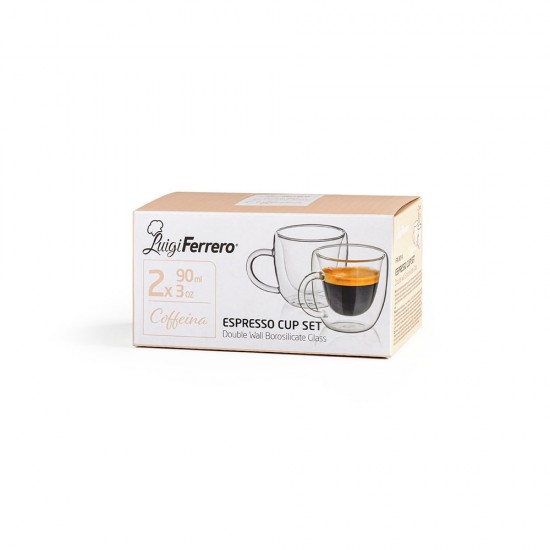 Чаша за еспресо с дръжка Luigi Ferrero Coffeina FR-8014 90ml, 2 броя Чаша за еспресо с дръжка Luigi Ferrero Coffeina FR-8014 90ml, 2 броя