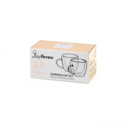 Чаша за еспресо с дръжка Luigi Ferrero Coffeina FR-8014 90ml, 2 броя.