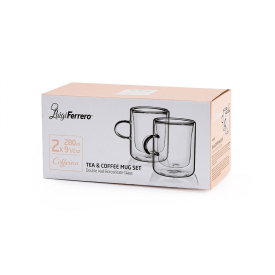 Чаша за чай и кафе Luigi Ferrero Coffeina FR-8053 280ml, 2 броя Чаша за чай и кафе Luigi Ferrero Coffeina FR-8053 280ml, 2 броя