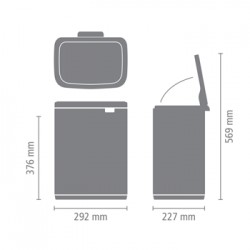 Кош за смет Brabantia Bo Small 12L, Dreamy Blue