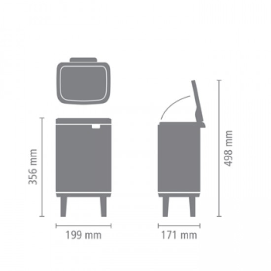 Кош за смет Brabantia Bo Small Hi 4L, White Кош за смет Brabantia Bo Small Hi 4L, White