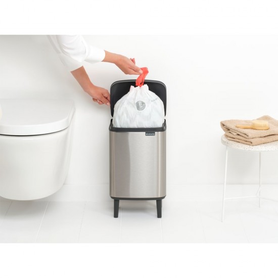 Кош за смет Brabantia Bo Small Hi 7L, Matt Steel Fingerprint Proof