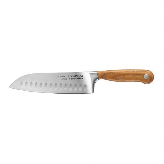 Нож японски Tescoma FeelWood Santoku 17cm Нож японски Tescoma FeelWood Santoku 17cm